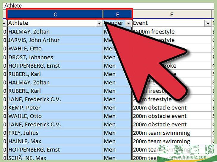 如何在 Excel 中显示隐藏的列
