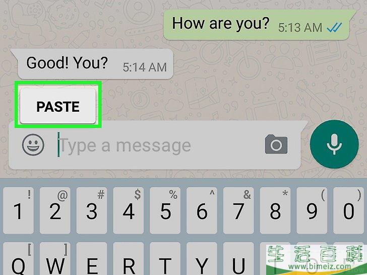 如何在WhatsApp上复制粘贴