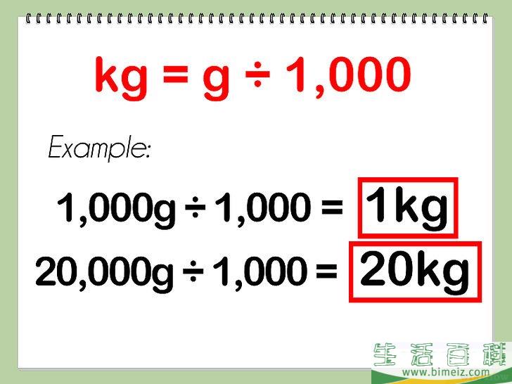 怎么将克转换为千克