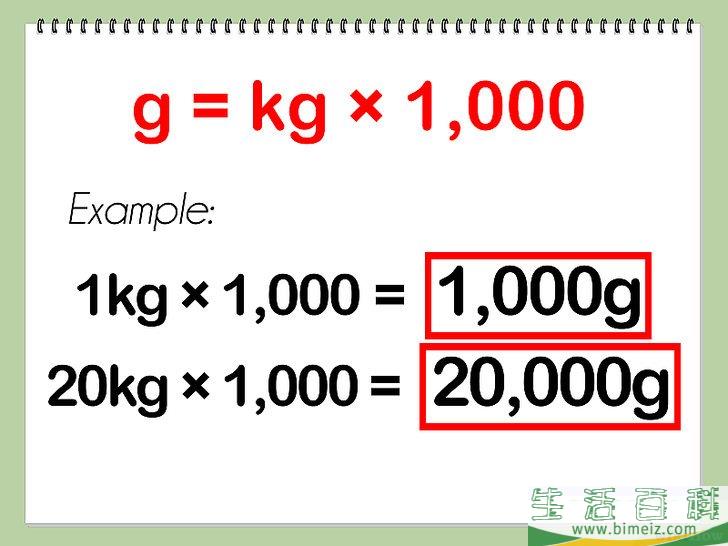 怎么将克转换为千克