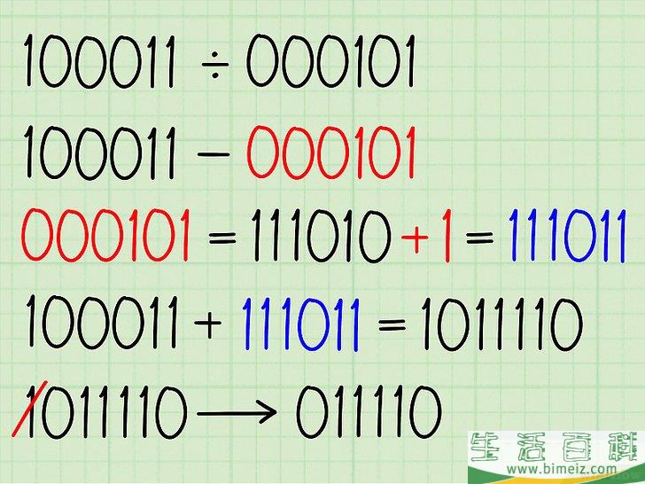 怎么做二进制数的除法运算
