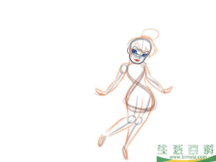 怎么画叮当小仙女