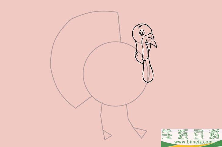 怎么画一只火鸡