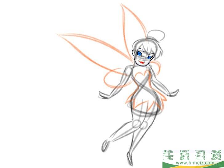怎么画叮当小仙女