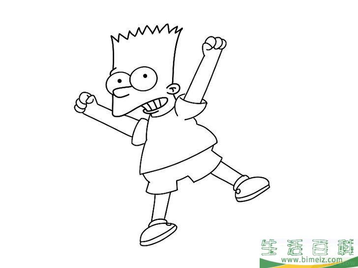 怎么画巴特辛普森