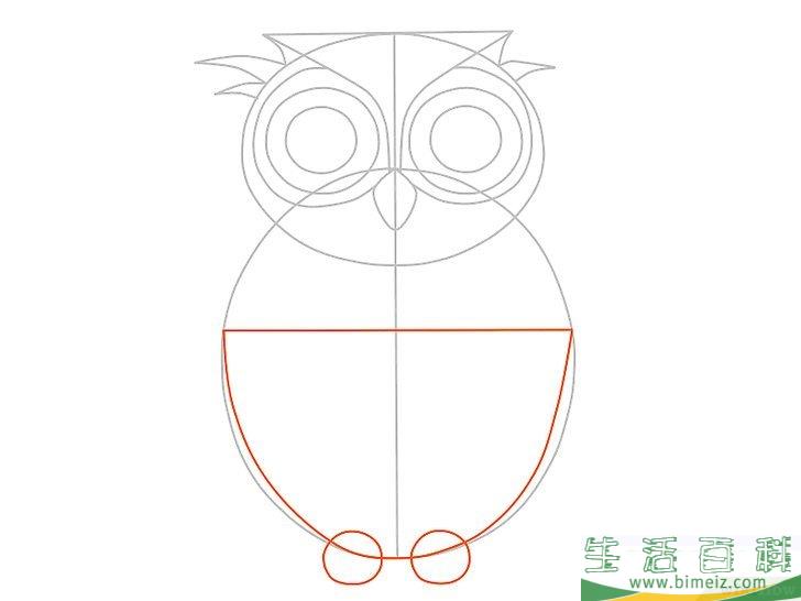 怎么画猫头鹰
