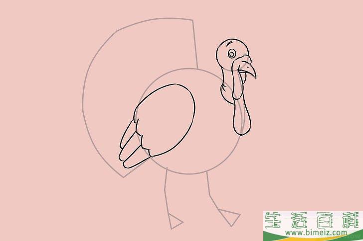 怎么画一只火鸡