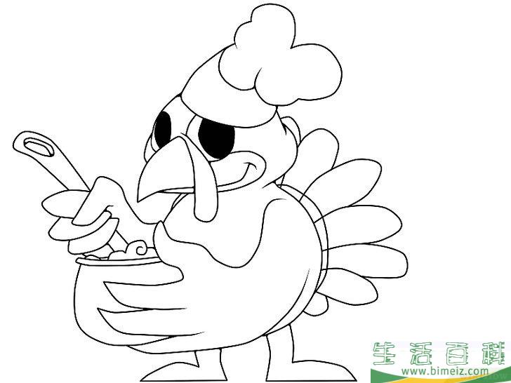 怎么画一只火鸡