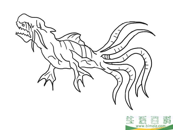 怎么画怪兽