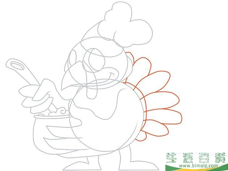 怎么画一只火鸡