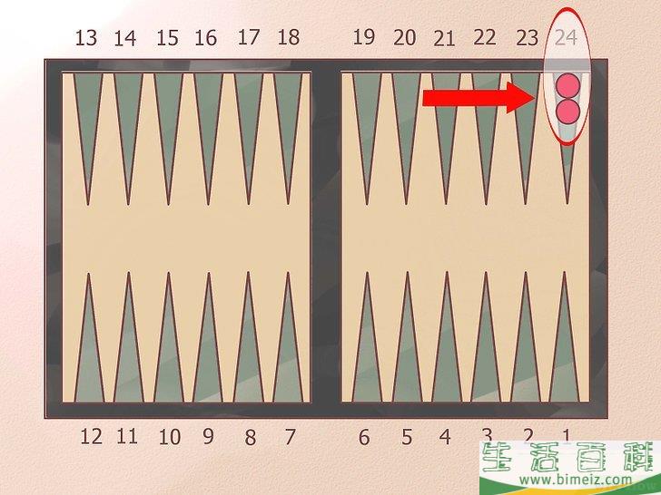 怎么摆好西洋双陆棋棋盘