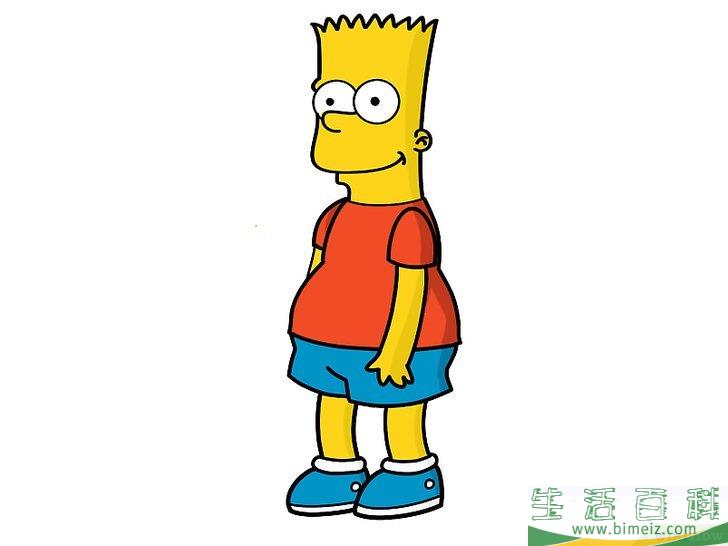 怎么画巴特辛普森