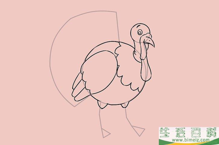 怎么画一只火鸡