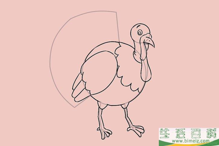 怎么画一只火鸡