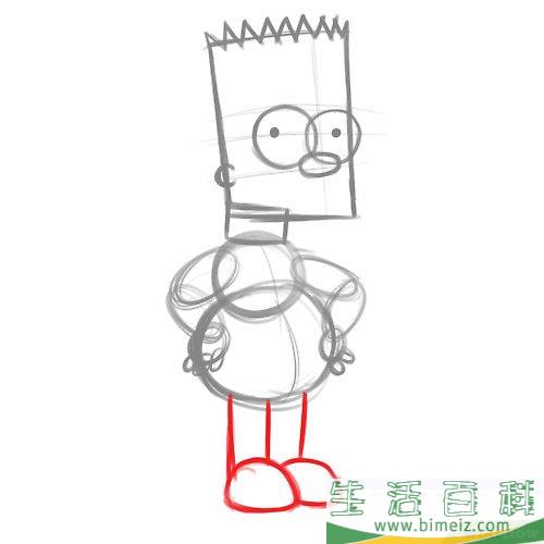 怎么画巴特辛普森