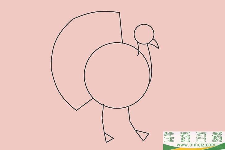 怎么画一只火鸡