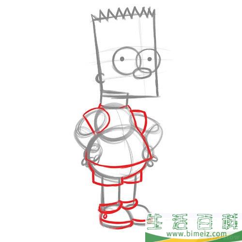 怎么画巴特辛普森