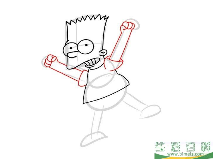 怎么画巴特辛普森