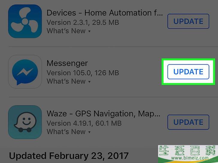 怎么更新Facebook Messenger
