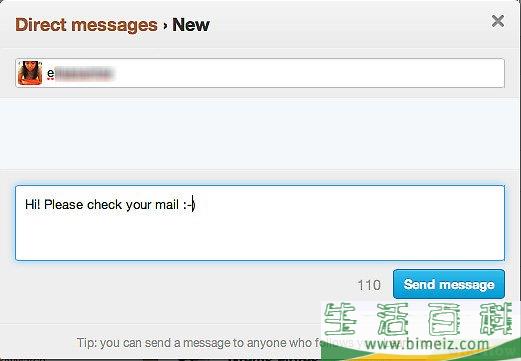 怎么在Twitter中发直接信息