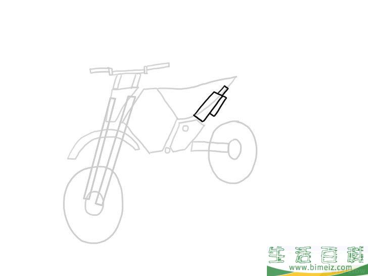 怎么画摩托车