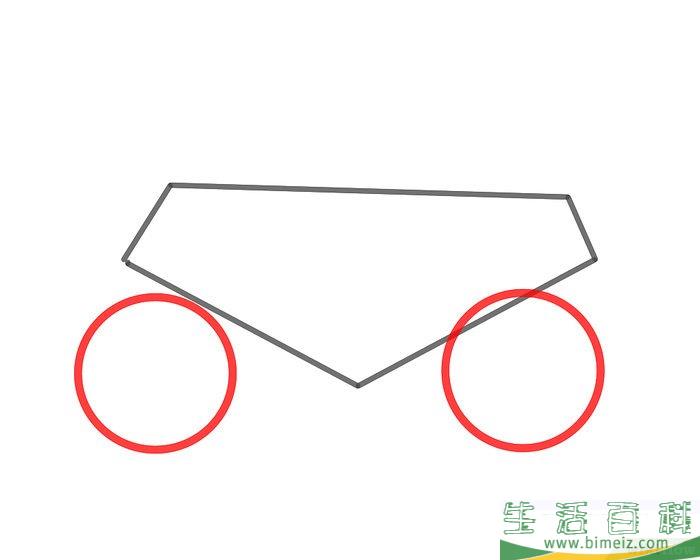 怎么画摩托车