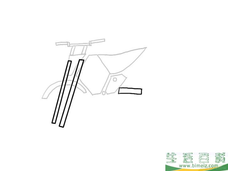 怎么画摩托车
