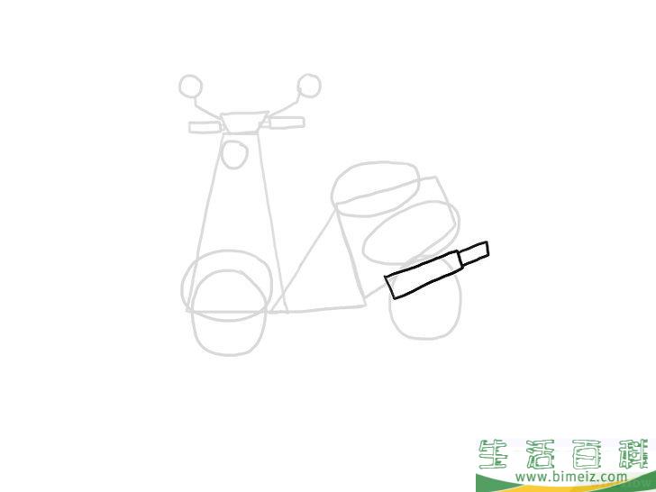 怎么画摩托车