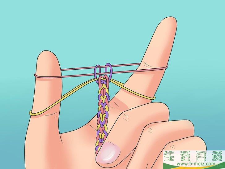 怎么制作彩虹织机橡皮筋手链