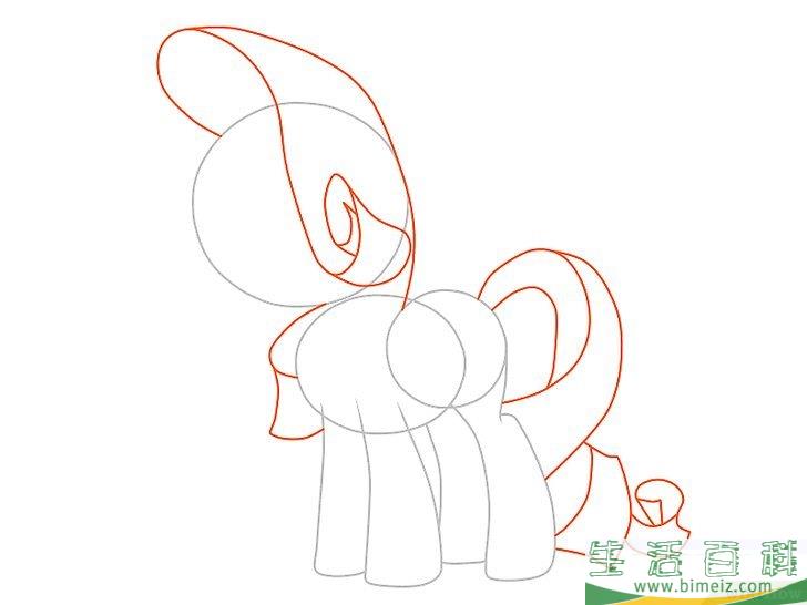 怎么画彩虹小马