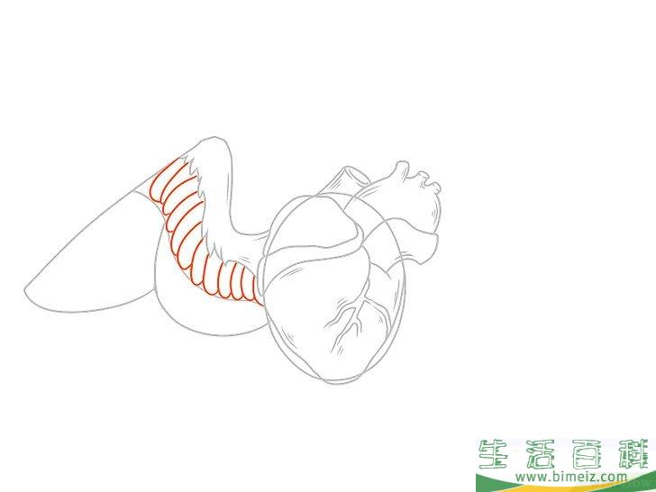 怎么画带翅膀的心