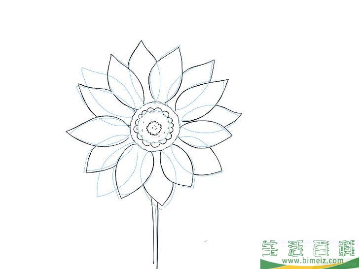 怎么画花
