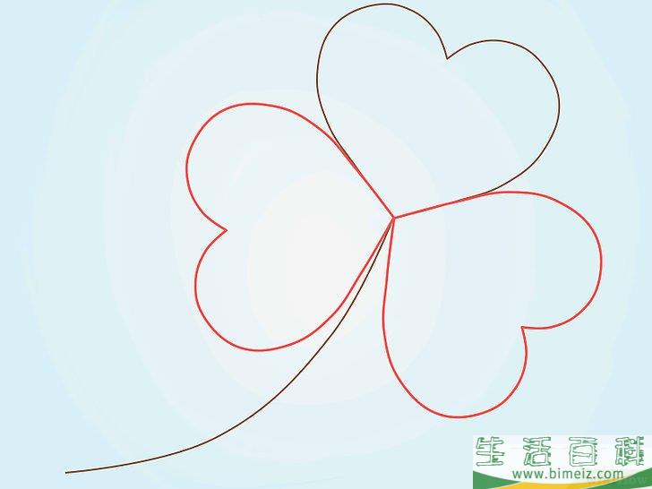 怎么画苜蓿草（三叶草）