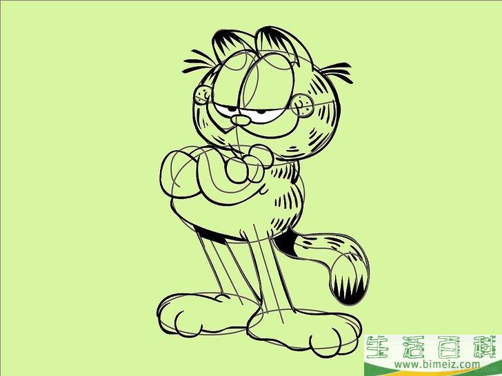 怎么画加菲猫