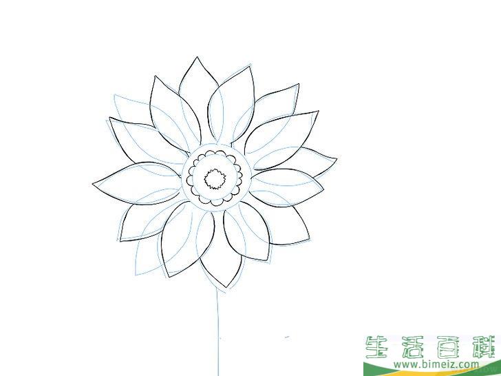 怎么画花