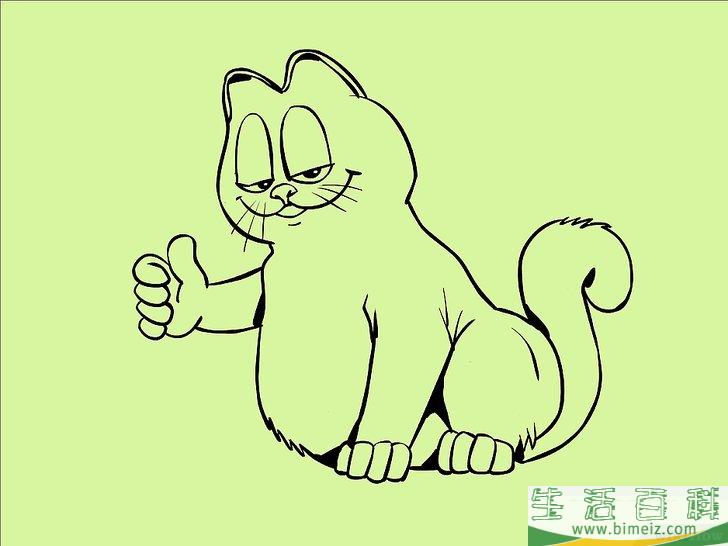 怎么画加菲猫
