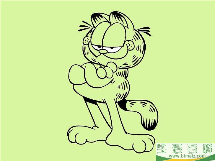 怎么画加菲猫