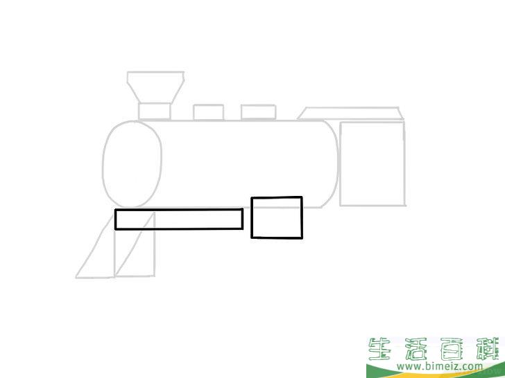 怎么画小火车