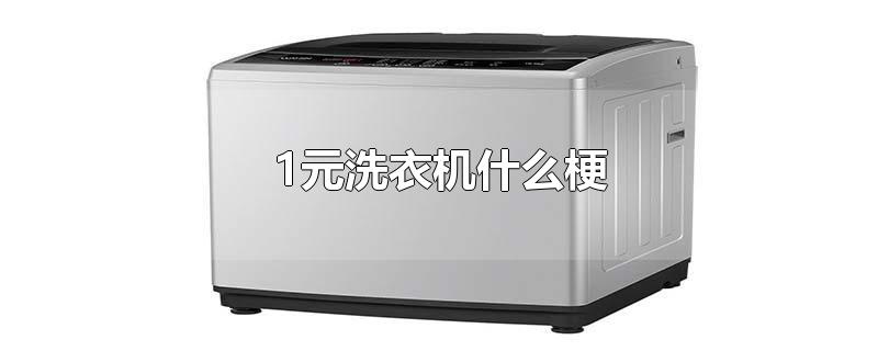 1元洗衣机什么梗