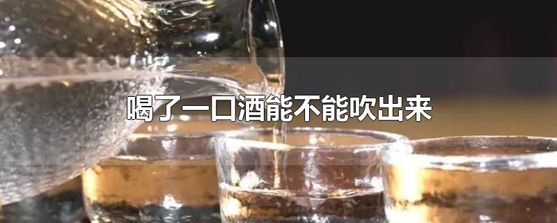 喝了一口酒能不能吹出来