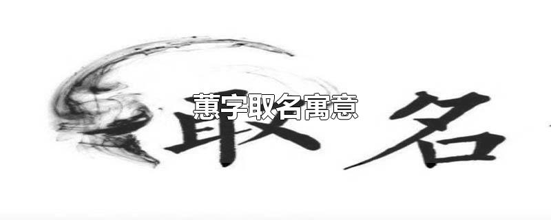 蕙字取名寓意