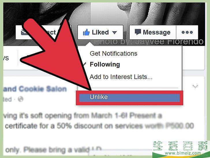 如何取消关注一个Facebook页面