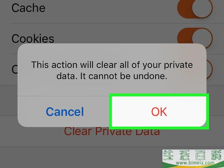 如何在iPhone上清除浏览器的缓存