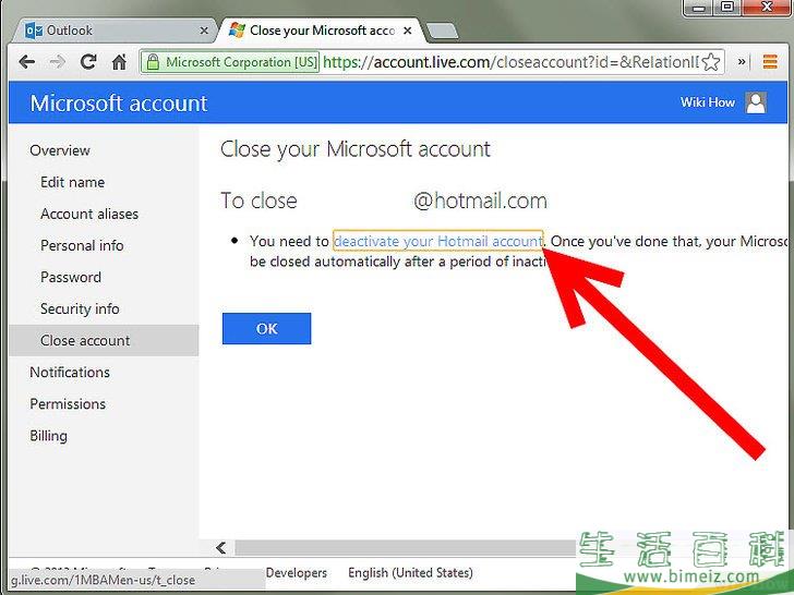 怎么关闭Hotmail账号