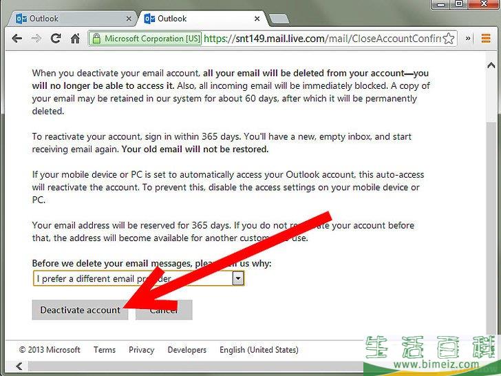 怎么关闭Hotmail账号