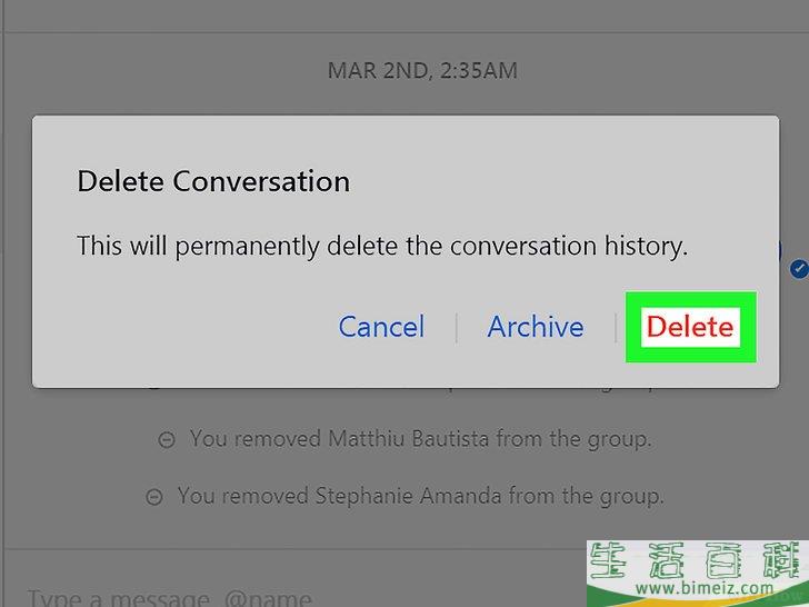 怎么在Facebook Messenger中删除群组