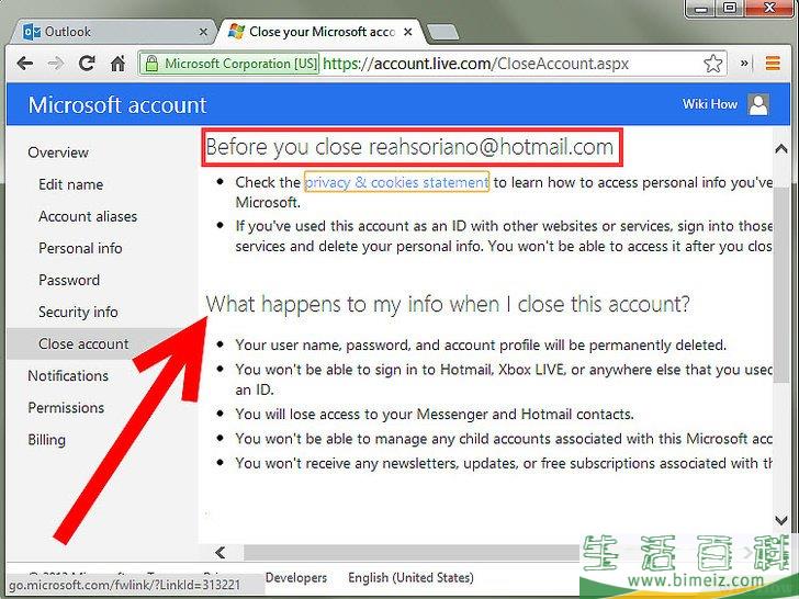 怎么关闭Hotmail账号