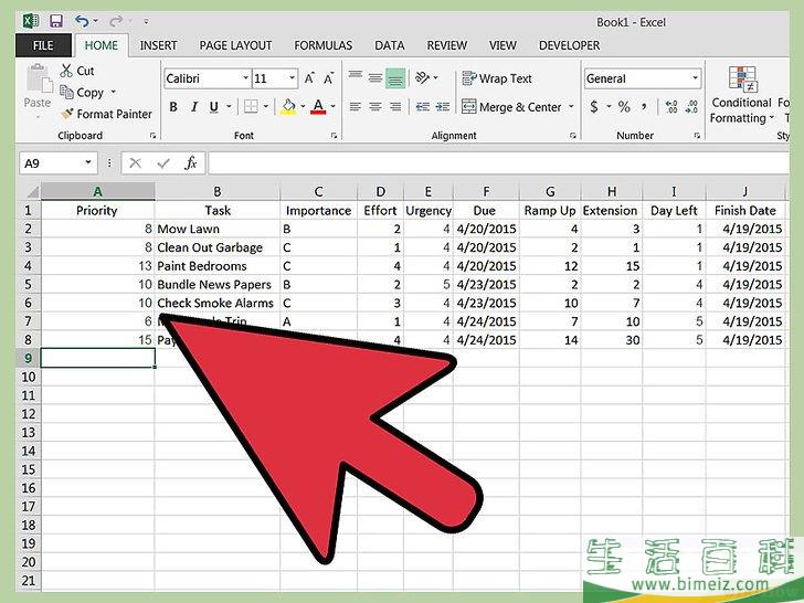 怎么使用 Excel 管理事务优先级