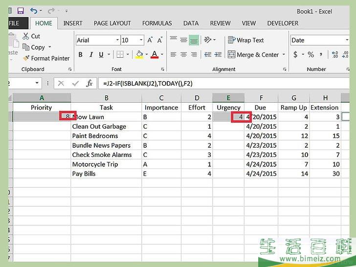 怎么使用 Excel 管理事务优先级