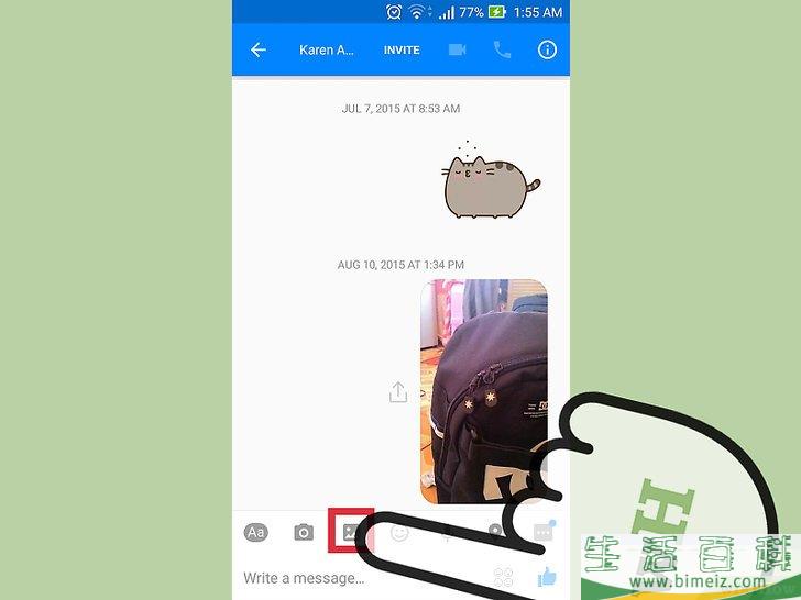 怎么用“Facebook Messenger”程序发送照片和视频